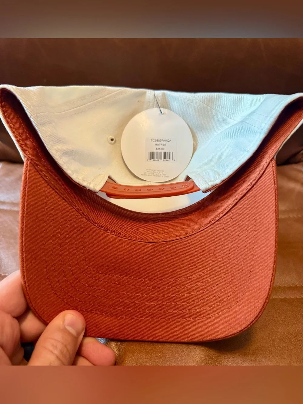 Nashville Men’s Cream And Orange SnapBack Cowboy Boots Hat. AQ. OSFM. NWT